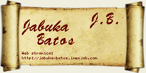 Jabuka Batos vizit kartica